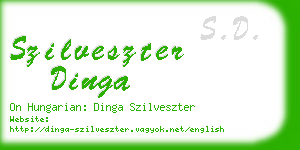 szilveszter dinga business card